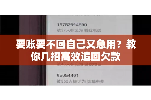 要账要不回自己又急用？教你几招高效追回欠款