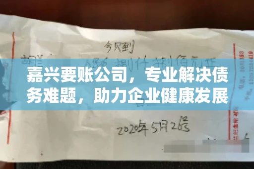 嘉兴要账公司，专业解决债务难题，助力企业健康发展