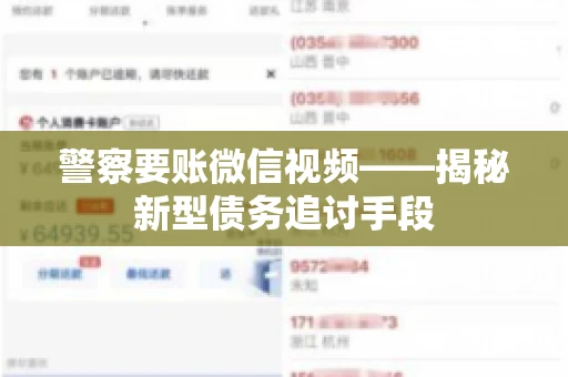 警察要账微信视频——揭秘新型债务追讨手段
