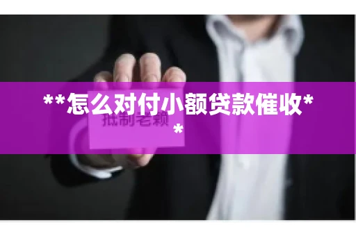 **怎么对付小额贷款催收**