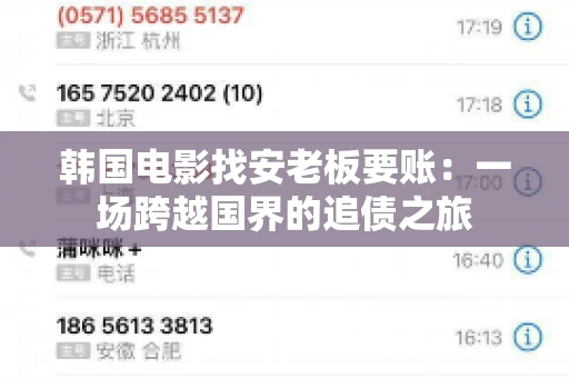 韩国电影找安老板要账：一场跨越国界的追债之旅