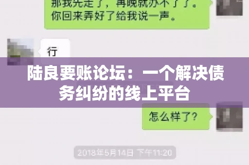 陆良要账论坛：一个解决债务纠纷的线上平台