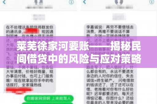 莱芜徐家河要账——揭秘民间借贷中的风险与应对策略