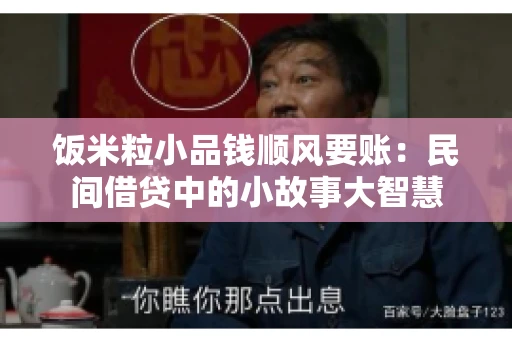 饭米粒小品钱顺风要账:民间借贷中的小故事大智慧 饭米粒小品钱顺风要账:民间借贷中的小故事大智慧