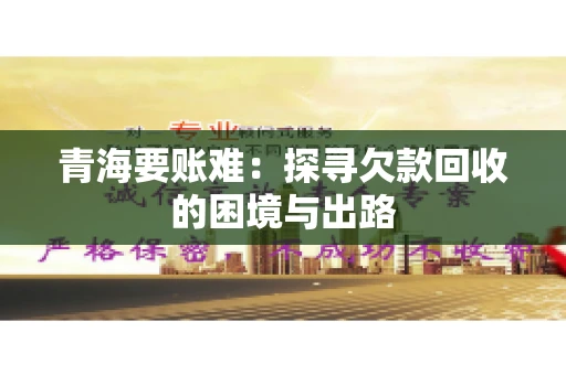 青海要账难:探寻欠款回收的困境与出路 青海要账难:探寻欠款回收的困境与出路