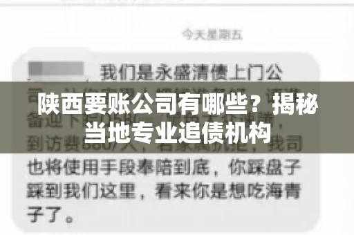 陕西要账公司有哪些？揭秘当地专业追债机构