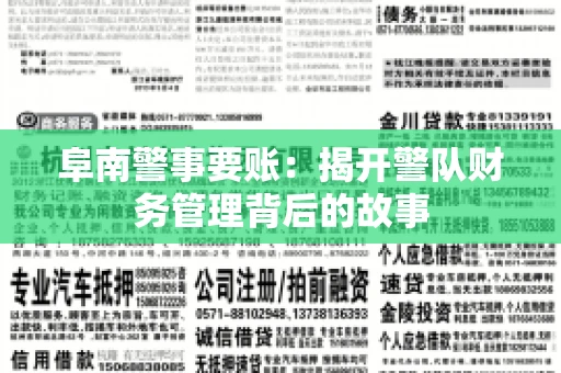 阜南警事要账：揭开警队财务管理背后的故事