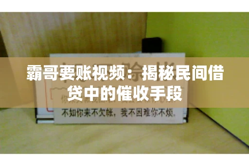 霸哥要账视频：揭秘民间借贷中的催收手段
