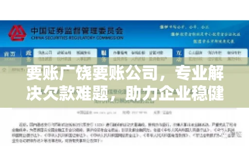要账广饶要账公司，专业解决欠款难题，助力企业稳健发展