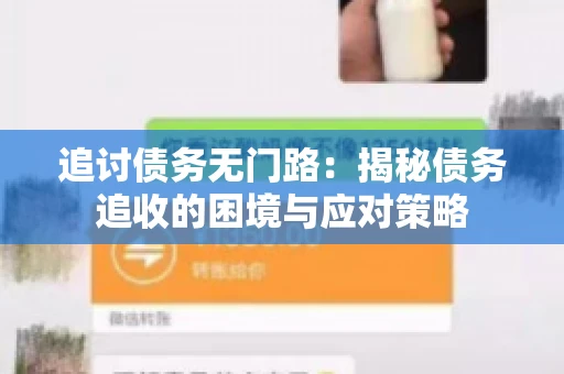 追讨债务无门路：揭秘债务追收的困境与应对策略