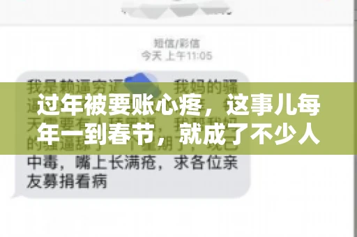 过年被要账心疼，这事儿每年一到春节，就成了不少人的心头病。咱们聊聊这事儿，看看怎么才能让过年的心情不那么沉重。
