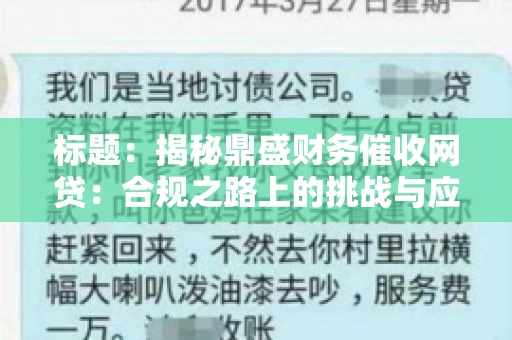 标题：揭秘鼎盛财务催收网贷：合规之路上的挑战与应对