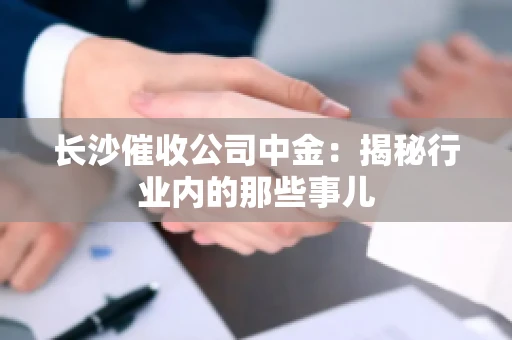 长沙催收公司中金：揭秘行业内的那些事儿